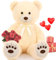 MorisMos 130cm Riesen Teddy Teddybär, 1.3m Ivory Teddy bär groß XXL Kuschelbär Stofftier Plüschtier,Kinder Mädchen Freundin Frauen Mutter