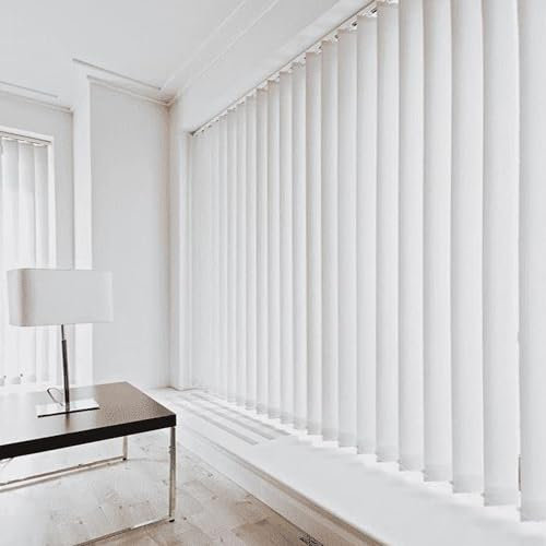 Vertikalanlage Lamellenvorhang nach Maß Vertikaljalousie Vertikal Lamellen Jalousien Fenster Rollo Flächenvorhang Schiebevorhang Streifenvorhang,mit Zubehör,Breite x Höhe (50cm x 120cm)