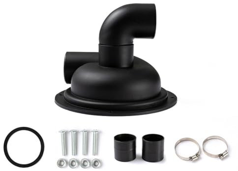 SRMAN Zyklon für Staubsauger, Pulver-Staubsammler, Staubsauger für Holzbearbeitung, Zyklonabscheider-Abdeckung (Schwarz)