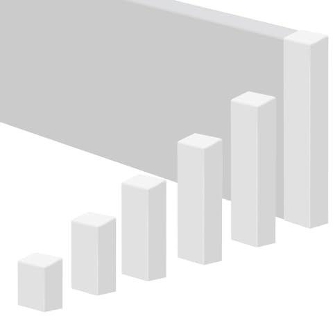 REESE Embout pour plinthes - Embout droit 60 mm - Blanc - Ajustement parfait - Profil Leipzig - Montage facile sans perçage