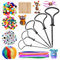 Kastanien Bastelset Kinder, 405 TLG Bastelset Herbst Kinder, 1,5-5 mm Kastanienbohrer Kinders Set mit Zahnstocher,Federn, Pompons,Plüschstreifen, Lebende Augen,Kastanien Basteln Werkzeug Für kinder(F)