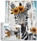 1000 Stück Puzzles für Erwachsene Zebra Malerei Jigsaw Puzzle Zebra Sonnenblume Krone Puzzles für herausfordernde Familie Aktivität Spiel Tier Kunst DIY Puzzle Wanddekoration Retro Geschenke (bunt)