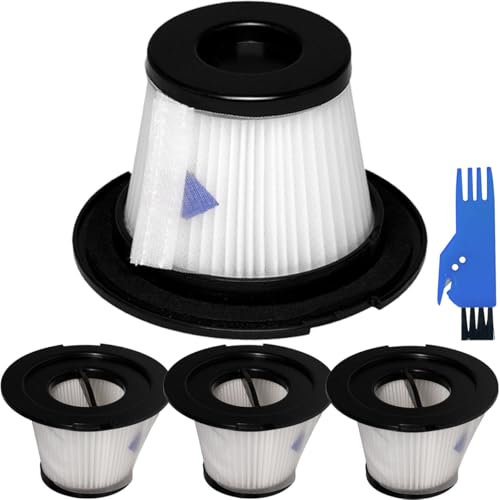 EATBALE Accesorios Filtros Aspirador Doméstico Recambio para Dibea T6 C17 T1 SC4588 para ORFELD V20 Aspirador de Varilla sin Cable, 4 x Filtro HEPA, Recambios Reutilizables y Lavables (4 Paquetes)