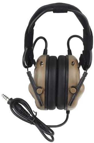 TS TAC-SKY 360 ° Rotation Tactical Airsoft Noise Cancelling Pickup-Headset Mit Mikrofon Kopfhörer Kompatibel Mit Fast Helmet ARC Rails Double Mode(BKC,MIN)