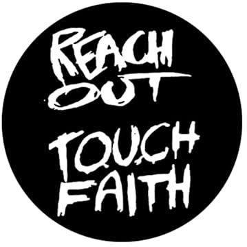 Sammys Shirt Store Reach Out Touch Faith Famous Song Aufkleber 4,5 cm
