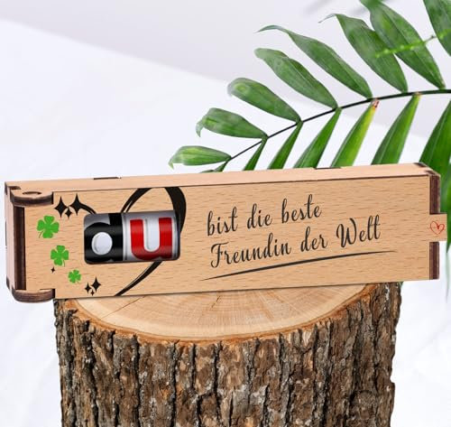 TUZELIYA Beste Freundin Geschenke - Du bist die beste Freundin der Welt - Duplo Geschenkbox - Freundin Geschenk, Geschenke Für Freundin, Beste Freundin, Geschenk Freundin - OHNE Duplo