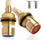 1 Pair Ceramic Tap Cartridge 1/4 Turn, Universal Replacement Tap Cartridges Brass Tap Valve Cartridge Mixer Solid Brass Ceramic for Shower Bathroom Taps