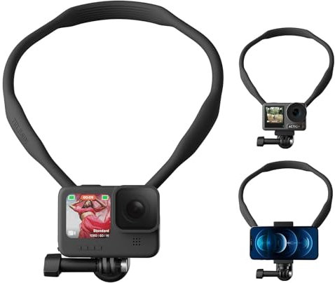 TELESIN SE Flexible Cuello POV Soporte para Gopro Hero 13/12/11/10/9/8 DJI Osmo Action 5 Pro 4 3 Insta360 X5 X4 Smartphones iPhone Android, Filmación Multiángulo, Fácil de Conectar y Usar, Accesorios