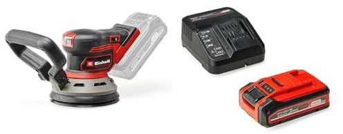 Einhell Professional Ponceuse excentrique sans fil TP-RS 18/32 Li BL-Solo Power X-Change (18 V, moteur Brushless, semelle 125 mm, papier abrasif inclus) avec Batterie 4,0Ah PLUS et Chargeur