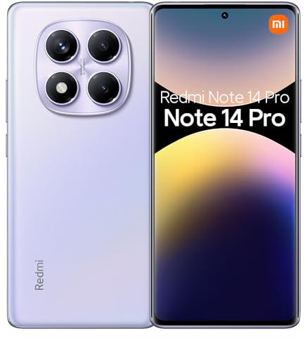 Xiaomi Redmi Note 14 Pro 12+512GB 5500mAh Akku 6.67“ AMOLED Display MediaTek Helio G100-Ultra 120Hz Eye-Care Display 200MP Imaging System 5500mAh Massive Battery (Purple)