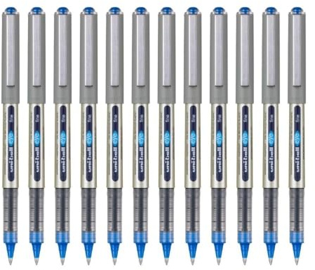 uni-ball Eye Fine Nib Rollerball Pens, 0.7 mm, Blue (12-Pack) | Smooth, Consistent Writing, Comfortable Grip, Fade Resistant Super Ink, Ideal for School & Office Use