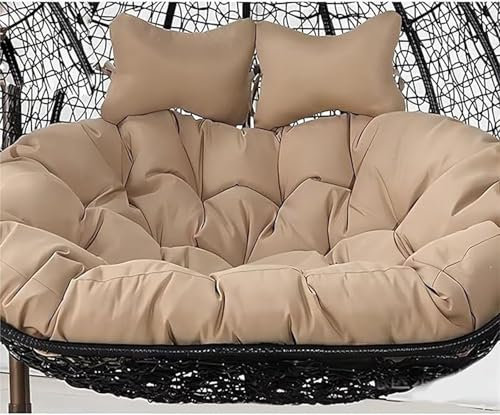 Double Hammock Swing Chair Cushion Replacement, 2 Seater Egg Chair Cushion, Outdoor Patio Wicker Loveseat Hanging Swing Egg Chairs (Only Cushion)(K,150 * 110cm/59 * 43in)