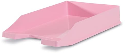 Briefablage klassisch/Basic für Format DIN A4 stapelbar, stabil (rosé, 5er Set)
