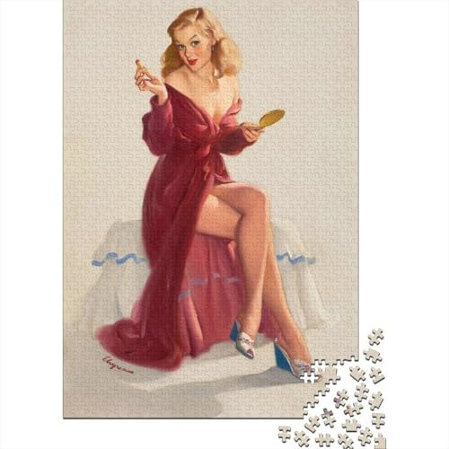 Gil Elvgren Kunst Holz-Puzzle, Impossible Puzzle, Museums Puzzles Für Erwachsene, Pin-up Puzzles, Puzzlespiel Für Jugendliche Puzzel 1000 Pcs