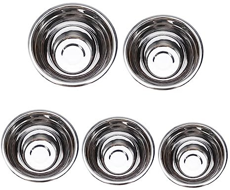 LAPYAPPE Stainless Steel Mixing Bowls Deepened Fruit Salad Bowl Egg Beating Container for Restaurant Home Without Lid Serving