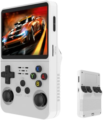 R36S Console de jeu portable rétro de 8,9 cm, appareil de jeu rétro portable, divertissement familial et cadeaux pour adultes (64 Go)