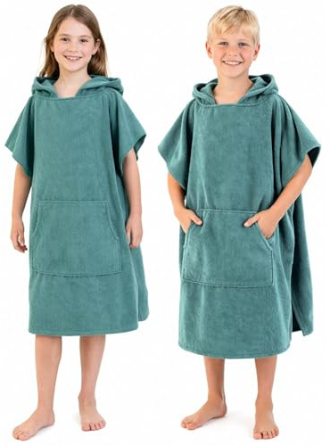 Adore Kids Microfibre Changing Robe Hooded Towel Poncho | Soft Quick-Drying Cover-Up With A Large Hood And Kangaroo Pocket For Privacy After Swimming, Surfing Or Days At The Beach