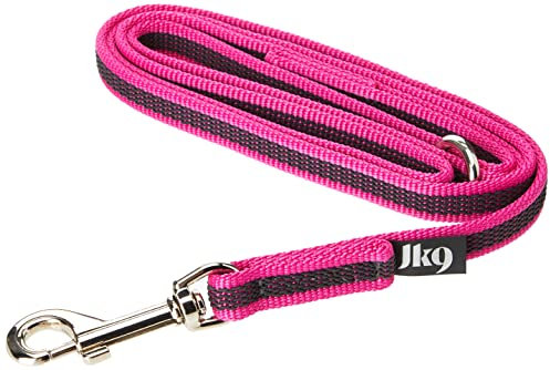 Julius-K9, Guinzaglio Color & Gray con manico e anello, 14 mm x 1,2 m, rosa