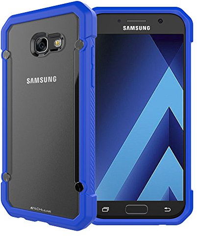 TECHGEAR Galaxy A3 2017 Hülle - [Fusion Armor] Schlanker Hybrid, Stoßfänger-Hülle, Stoßfest, TPU-Schutzhülle Kompatibel mit Samsung Galaxy A3 2017 Case (SM-A320 Serie) (Frost/Blau)