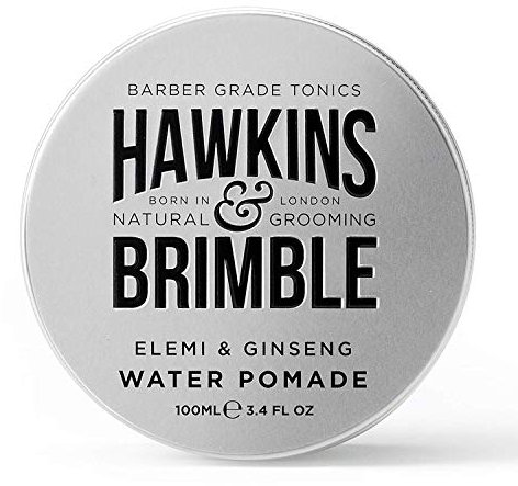 Hawkins & Brimble Herren Wasserpomade 100ml - H2O-basiertes Haarstyling/Pflege | Festes Halten ermöglicht erneutes Styling | High Shine nicht fettend und leicht auswaschbar