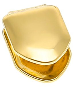 ROSENICE Hip Hop Zahnkappe - 14k Vergoldet Unisex (Golden, Einzeln) - Trendy Zahnschmuck für Hiphop Style