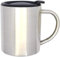 Schmalz® Edelstahlbecher mit Verschlussdeckel Silber glänzend Reisebecher Narren Isolierbecher Thermobecher Outdoor doppelwandig 0,3l
