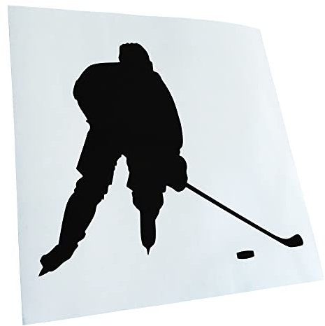 Kiwistar - Autoaufkleber - Eishockey Puck Figur - schwarz - 11,5x10cm - Heckscheibe Auto Aufkleber wetterfest für Kfz LKW Mofa Truck - Sticker außen selbstklebend Tuning Zubehör für Fenster Fahrzeug