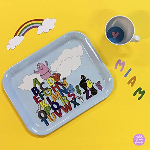 Barbapapa Petit Jour Paris – BABU44 – Tablett und Tasse – für einen super kleinen Schlaf im Bett Mehrfarbig