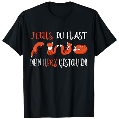 Fuchs Du Hast Mein Herz Gestohlen Kinder Jungen Herren Damen T-Shirt