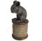 Animal Crackers Cute antique effect mouse on cotton reel quirky ornament decoration mice or sewing lover gift