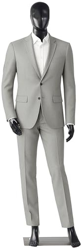 SereneLife Schaufensterpuppe, Herren 185 cm – Lebensgroße Kleiderpuppe, Beweglich & Drehbar, Mannequin in Schwarz – Für Bekleidungsgeschäfte, Mode, Schneiderei
