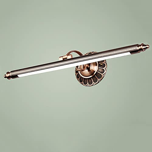 Quevia-Eletro Beschlagfrei Make Up Spiegel Licht LED Spiegelleuchte Lichtwinkel Verstellbare Antik/Vintage Eisen & Acryl Wandleuchte für Bilderlampe Bad Schminklicht Weißeslicht 6000K 8W