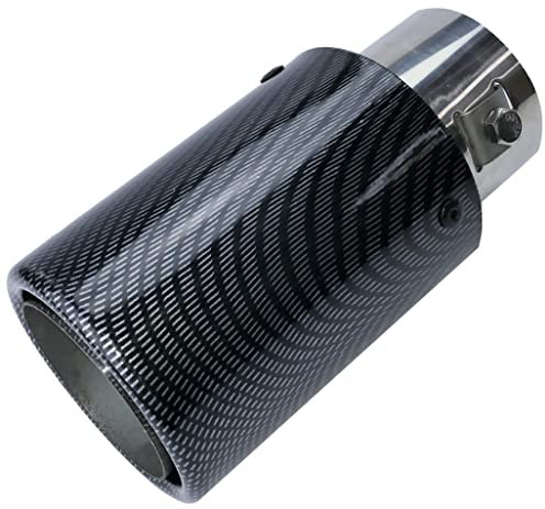 AERZETIX - C53741 - Endstück schalldämpfer/auspuffblende/endrohre/auspuff recht - durchmesser 35-50 mm - farbe kohlenstoff - zum ihres fahrzeugs auto