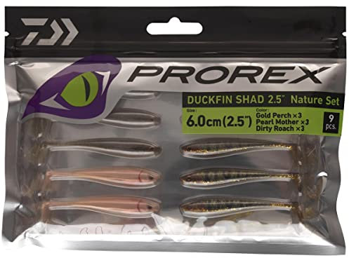 Daiwa PROREX Duckfin Nature 1 Set 6.0cm SHAD Set - Gummifisch Angelset