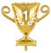 PartyDeco Gold Cup Foil Balloon, Trophy Shape, 1 Count, Gold, Balloon, Sports, Football, Birthday, Unisex-Kids