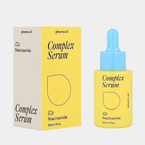 Pharma Oil - Complex Niacinamide Face Serum - 100% Vegane und Naturliche Gesichtspflege -Glow Serum Gesicht - Pickelmale Entfernen - Concentrated Booster - Poren Verkleinern - Skincare Produkte - 30ml
