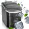 Fianu® Eiswürfelmaschine für Zuhause GS zertifiziert bis 12 kg Eiswürfel in 24 Std Eiswürfelbereiter 2,2 Liter Wassertank 2 Würfelgrößen 9 Stück pro Zyklus ab 6 min Ice Cube Maker Machine