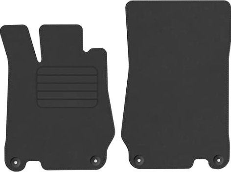 Velourmattenset für Mercedes SL R230 Bj. 2001 – 2011 STD ANTHRAZIT runde Befestigungen Mit Absatzschoner Passform Neu Veloursfussmatten Automatten