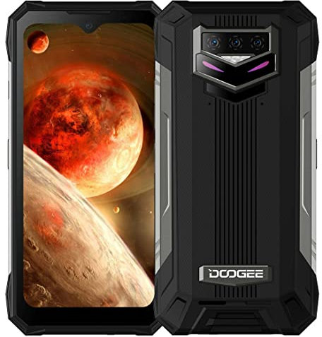 DOOGEE S89 Android 12 Téléphone Incassable, Batterie 12000mAh, Helio P90 8Go+128Go, 48MP Triple Caméra (20MP IR Vision Nocturne), Smartphone Etanche IP68, 6,3 FHD+, Charge sans Fil GPS NFC Orange