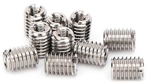10 inserti filettati, dado riduttore, filettatura interna M3 x 0,5 e filettatura esterna M6 x 1 8 mm, dado di riparazione filettato, kit di conversione per utensili di riparazione