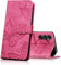 CXTCASE Handyhülle für Samsung Galaxy A54 5G Hülle,Schutzhülle Flip Case für Samsung Galaxy A54 5G,PU Leder Magnetische Schmetterlings Lederhülle Tasche für Samsung Galaxy A54 5G,Rosenrot