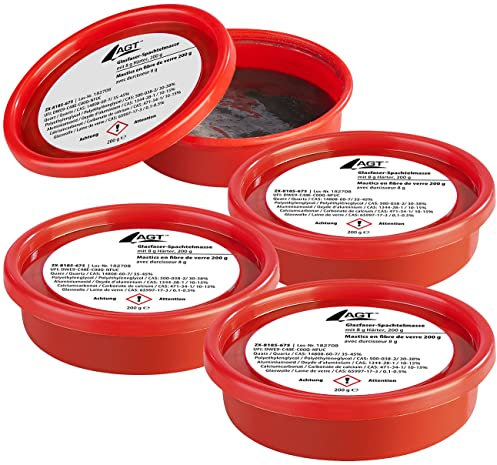 4 mastics en fibre de verre 200 g avec durcisseur 8 g [AGT]
