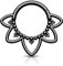 Agrewd Schmuck Minimalistische Lotusblume G23 Solid Titan Septum Piercing 16G 316L Edelstahl Septum Clicker Silber Gold Daith Ohrringe 8/10MM Daith Piercing Schmuck für Frauen Männer