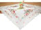 HanaQi - Ostern Tischläufer, Tischdecke Weiß mit Häschen Narzissen Stickerei, Polyester ca. 85x85 cm