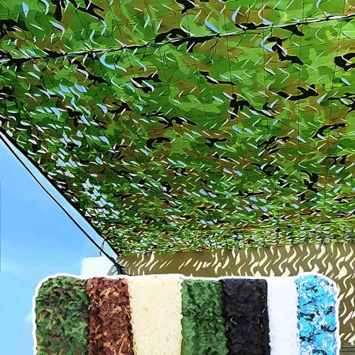 SDAFDPro Tarnnetz,Camouflage Netz Woodland Jagd Tarn Waldlandschaft Armee Army Camo Tarnung Net Camping Sonnenschutznetze für Jagd Camping Outdoor Militär Sichtschutz Garten,Sichtschutz