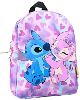 mybagstory - Sac à dos – Stitch - Stitch et Angel - Disney - Enfant - Ecole - Primaire - Maternelle - Garderie - Cartable fille - Taille 31 cm - Bretelles réglables - Idée Cadeau