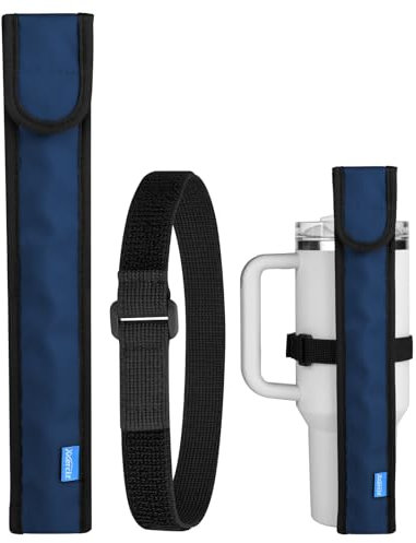 Xxerciz Straw Cover Case for Stanley Cup Accessories, Nylon Straws Pouch Dustproof and Waterproof for Tumbler Straw, Portable and Easy to Install, Universal Straw Bag for Stanley Tumbler (Blue)