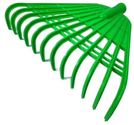 Haibinsuo Rastrillo de hojas de plástico templado de 12/21 dientes para recoger hojas, escombros, herramienta de jardín, herramienta de limpieza de césped para jardinería, camping, verde 21