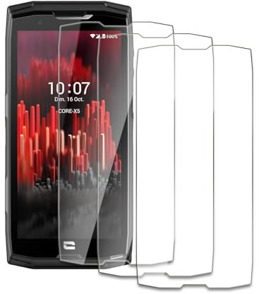 [3 Pièces] Verre Trempé pour Crosscall Core X5 Protection écran, Ultra Résistant Film Protection écran, Ultra HD, 9H Dureté, Sans Bulles, Anti-Rayures, Facile à Installer