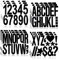 JJUNW 12 Blatt Buchstaben Zahlen Aufkleber Kit, 10cm Zahlen Buchstaben zum Aufkleben, Selbstklebend Wasserfeste Vinyl Alphabet Nummer Sticker für Basteln Outdoor Schilder Poster Briefkästen Fenster